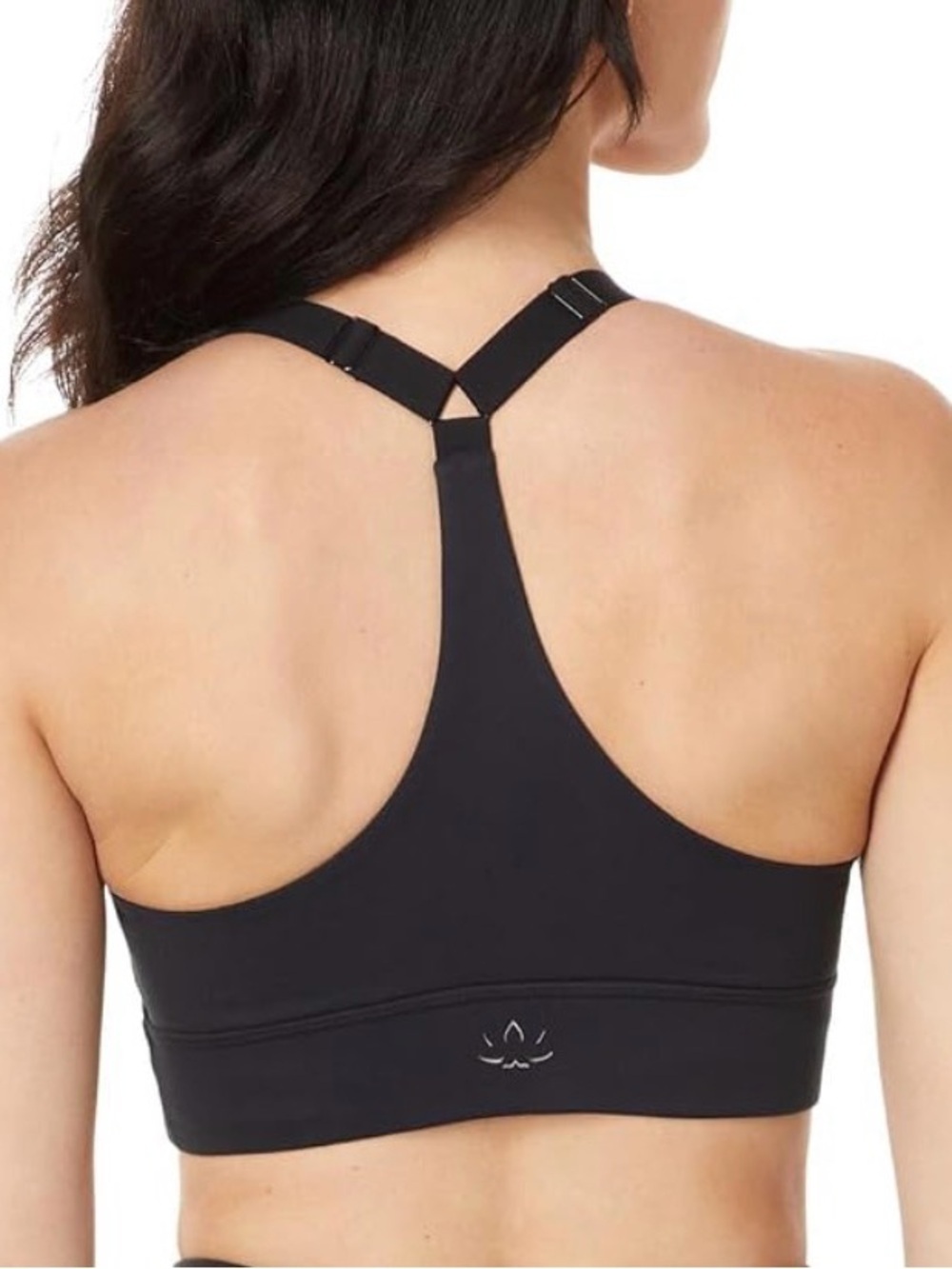 NWT Beyond Yoga PowerBeyond Strive Long Line Sports Bra Black XS Racerback